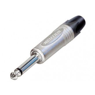 NEUTRIK - JACK PLUG CONNECTOR, 2-POLIG MANNELIJK, 6.3mm, VERNIKKELD