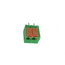 SCHROEFLOZE CONNECTOR, 2 POLEN, GROEN, PITCH = 5mm