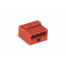 MICRO-DRAADCONNECTOR VOOR VERDEELDOZEN 4-ADERIG KLEMMENBLOK, ROOD