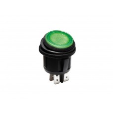 VERLICHTE ROCKERSCHAKELAAR - GROENE LED 12 V - 2P DPST / ON-OFF