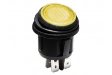 VERLICHTE ROCKERSCHAKELAAR - ORANJE  LED 12 V - 2P DPST / ON-OFF