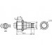 RONDE METALEN DRUKKNOP SPDT 1NO 1NC - GROENE RING