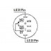 RONDE METALEN DRUKKNOP SPDT 1NO 1NC - BLAUWE RING