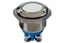 PLATTE DRUKKNOP IN ROESTVRIJ STAAL SPST 1NO PLATTE DRUKKNOP IN ROESTVRIJ STAAL SPST 1NO