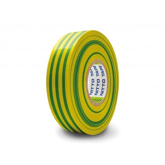 NITTO - ISOLATIETAPE - GROEN/GEEL - 19 mm x 10 m