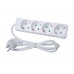 CONTACTDOOS MET 4 STOPCONTACTEN - 1.5 m KABEL - WIT - RANDAARDE