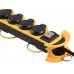 ROBUUSTE STEKKERDOOS - 4-VOUDIG - KABELMANAGEMENT - IP44 - 3m KABEL - RANDAARDE