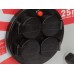 PROFESSIONELE NEOPREEN KABELHASPEL - 25 m - 3G2.5 - 4 STOPCONTACTEN - PENAARDE