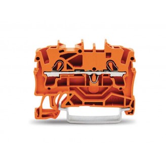 2-draads doorgangsklemmenblok 2,5 mm², oranje