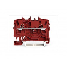 2-draads doorgangsklemmenblok 2,5 mm², rood