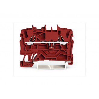 2-draads doorgangsklemmenblok 2,5 mm², rood