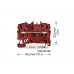 2-draads doorgangsklemmenblok 2,5 mm², rood