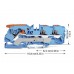 3-draads doorgangsklemmenblok met hendel en drukknop 10 mm², blauw