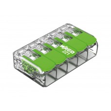 Compacte lasstekker 5 x 0,2 - 4 mm² voor alle draadtypes - groen