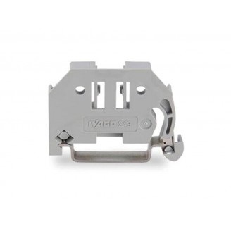 Schroefloze eindstop 6 mm breed voor DIN-rail 35 x 15 en 35 x 7,5, grijs