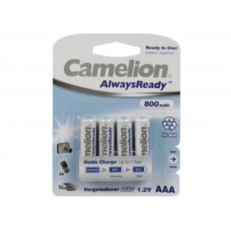 NiMH AAA 1.2V-800mAh (4/kaart) 'ALWAYSREADY™'