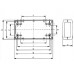 BEHUIZINGEN VAN GEGOTEN PLASTIC - DONKERGRIJS 150 x 80 x 45mm