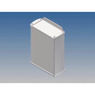 ALUMINIUM BEHUIZING - WIT - 145 x 105.9 x 45.8 mm - met flens