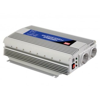 MEAN WELL - DC-AC INVERTER MET GEMODIFICEERDE SINUSGOLF - 1000 W - DUITS STOPCONTACT