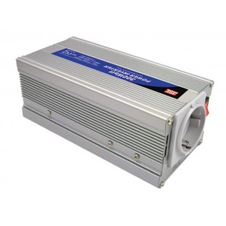 MEAN WELL - DC-AC INVERTER MET GEMODIFICEERDE SINUSGOLF - 300 W - DUITS STOPCONTACT