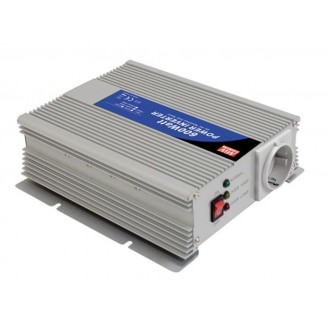 MEAN WELL - DC-AC INVERTER MET GEMODIFICEERDE SINUSGOLF - 600 W - DUITS STOPCONTACT