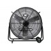 VLOERVENTILATOR - DRUM - METAAL -   75 cm - ZWART