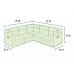 Buitenhoes voor L-vormige loungeset - 215 cm
