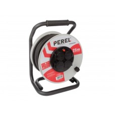 PROFESSIONELE NEOPREEN KABELHASPEL - 25 m - 3G2.5 - 4 STOPCONTACTEN - PENAARDE