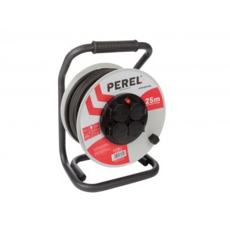 PROFESSIONELE NEOPREEN KABELHASPEL - 25 m - 3G2.5 - 4 STOPCONTACTEN - PENAARDE