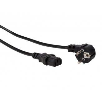 VOEDINGSKABEL ZWART CEE 7/7 90°+ C13 L=2 m H05VV-F 3G1.00 mm²