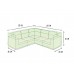 Buitenhoes voor L-vormige loungeset - 215x215x70cm
