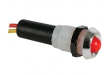 LED LAMP 12V ROOD - CHROMEN BEHUIZING LED LAMP 12V ROOD - CHROMEN BEHUIZING