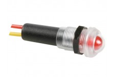 WATERBESTENDIGE LED LAMP 12V ROOD KNIPPEREND - ZWARTE BEHUIZING