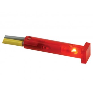 VIERKANTE SIGNAALLAMP 7 x 7mm 12V ROOD