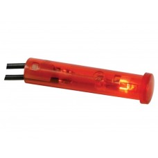 RONDE 7mm SIGNAALLAMP 6V ROOD