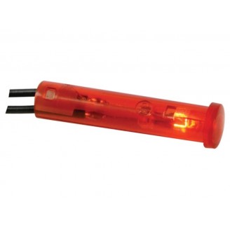 RONDE 7mm SIGNAALLAMP 12V ROOD