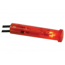 RONDE 7mm SIGNAALLAMP 24V ROOD