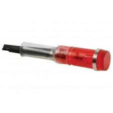 RONDE SIGNAALLAMP 9 mm 220 V ROOD