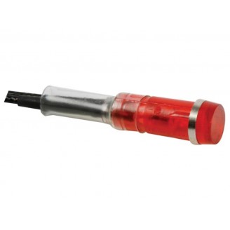 RONDE SIGNAALLAMP 9 mm 220 V ROOD