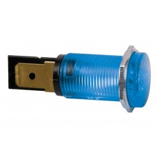 RONDE SIGNAALLAMP 14mm 12V BLAUW