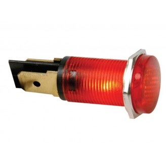 RONDE SIGNAALLAMP 14mm 12V ROOD