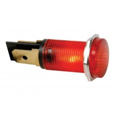 RONDE SIGNAALLAMP 14mm 220V ROOD