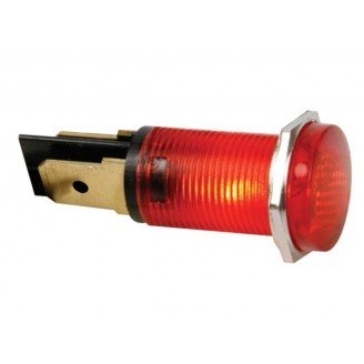 RONDE SIGNAALLAMP 14mm 220V ROOD