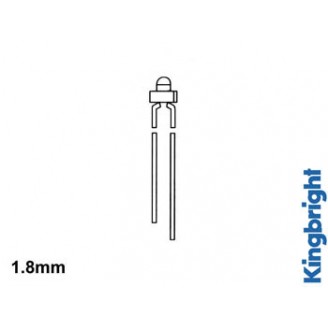 STANDAARD LED 1.8mm GROEN DIFFUUS