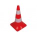 Signalisatiekegel rood/wit - 50 cm