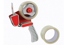 TAPEHOUDER + 2 ROLLEN INPAKTAPE - 50 mm x 50 m TAPEHOUDER + 2 ROLLEN INPAKTAPE - 50 mm x 50 m