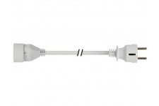 VERLENGKABEL 3 m - WIT - 3G1.5 - RANDAARDE