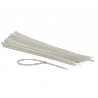 SET MET NYLON KABELBINDERS - 4.8 x 300 mm - WIT (100 st.)