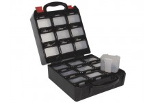 Plastic Tool Box met 18 Plastic Doosjes voor Riembevestiging - 14 L Plastic Tool Box met 18 Plastic Doosjes voor Riembevestiging - 14 L