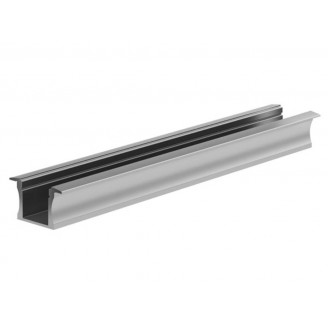 RECESSED SLIMLINE 15 mm - ALUMINIUM-INBOUWPROFIEL VOOR LEDSTRIP - GEANODISEERD ALUMINIUM - ZILVER - 2 m